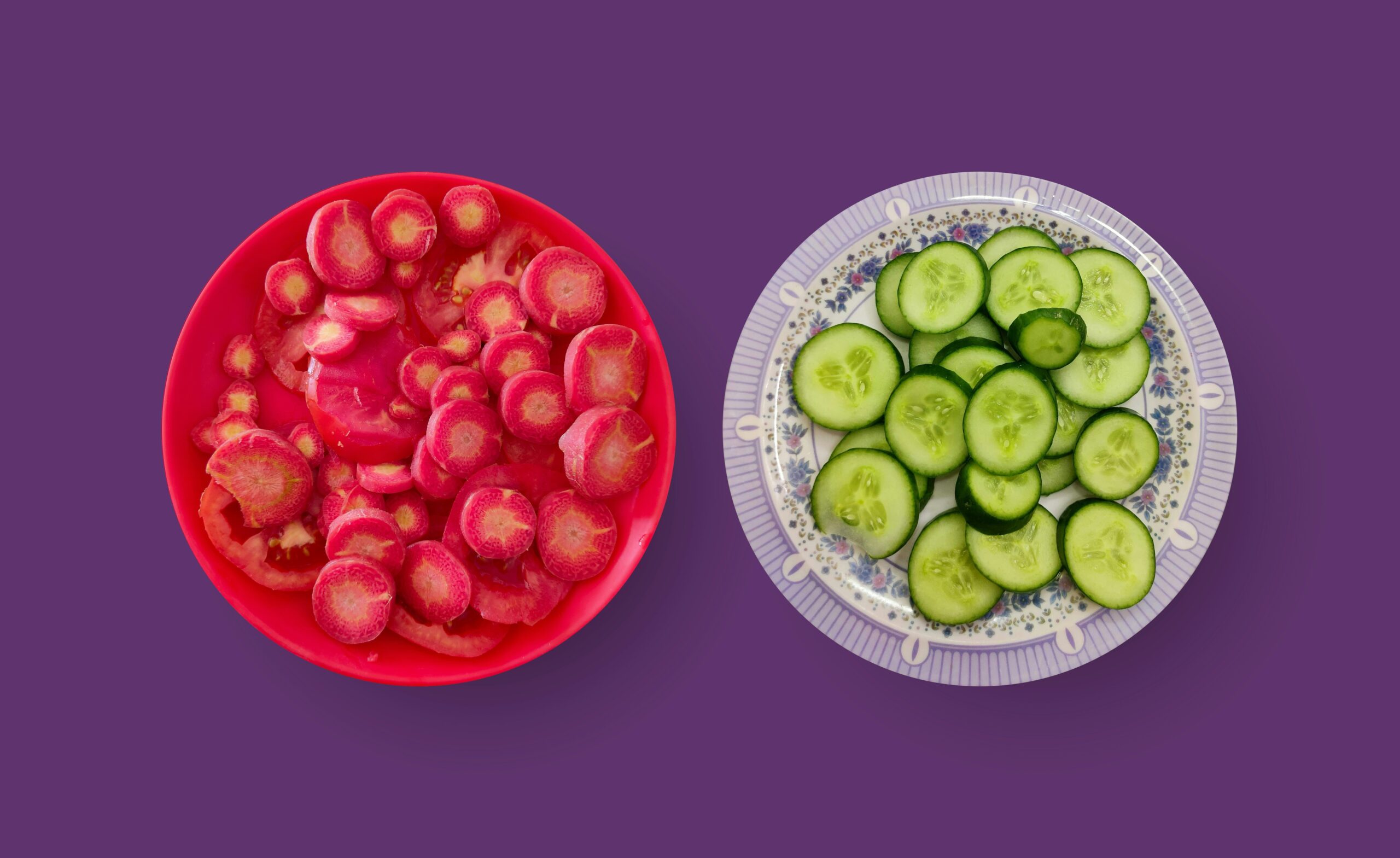 Comparison image showing before and after results using organic superfoods