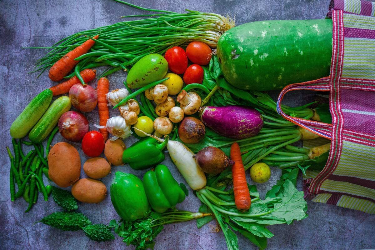 Fresh vegetables directly from the market