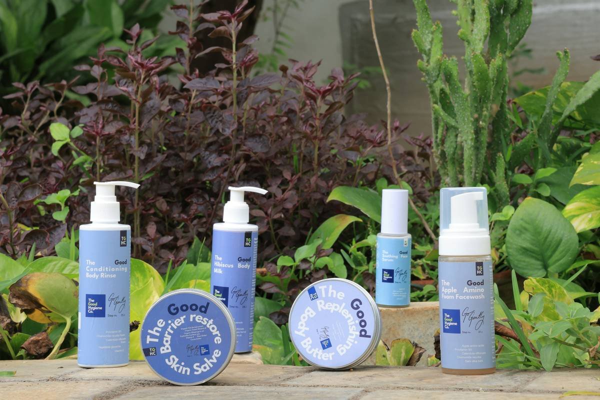 This picture shows the smooth, hydrated finish a good body lotion will give. Be it applied after showering or before going outside for the day, body lotion helps your skin replenish lost moisture, calms irritation, and leaves it soft and luminous. Continued application improves the texture, keeping it healthy, supple, and well-conditioned. A little step, yet so changing, in your daily skincare routine. Learn more: https://thegoodhygiene.com/products/the-good-hibiscus-body-lotion-for-sensitive-skin